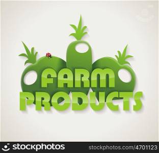 Eco Green Farm design. Natural Organic food concept icon.