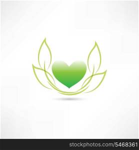 eco green heart