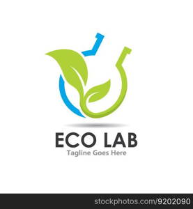 eco green lab logo vector icon illustration design 