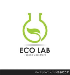 eco green lab logo vector icon illustration design 
