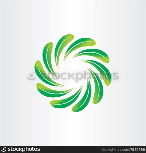 eco green leaf circle abstract background element natural