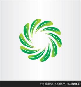 eco green leaf circle abstract background element natural