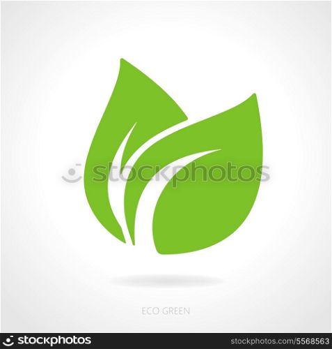 Eco green leaf concept vector illustration isolated