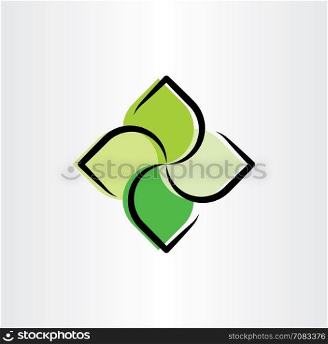 eco green leaves logo illustration