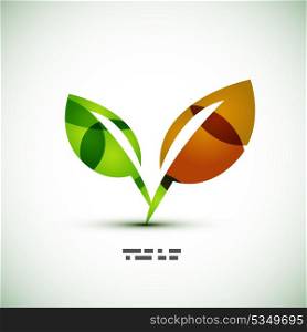 Eco green leaves vector design