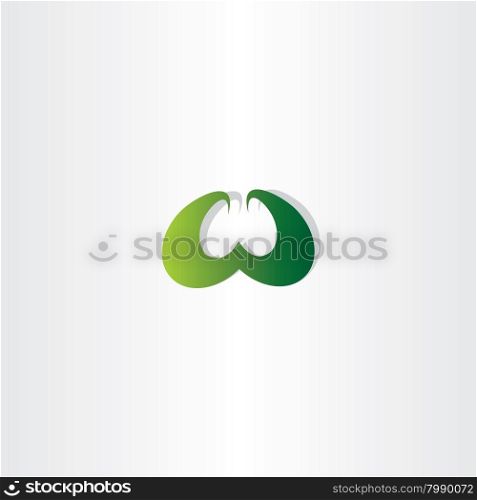 eco green letter w logo logotype sign vector emblem