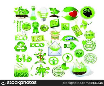 eco green logo set