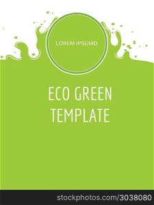Eco green organic natural background. Eco green organic natural background. Banner or poster for ecology concept. Vector illustration