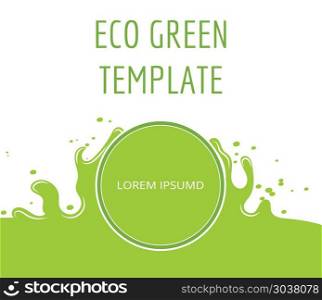Eco green organic natural template. Eco green organic natural template banner. Ecology natural concept, vector illustation