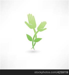 Eco hand icon