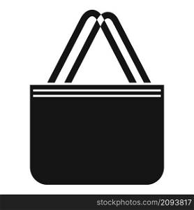 Eco handbag icon simple vector. Fabric bag. Reusable cotton bag. Eco handbag icon simple vector. Fabric bag