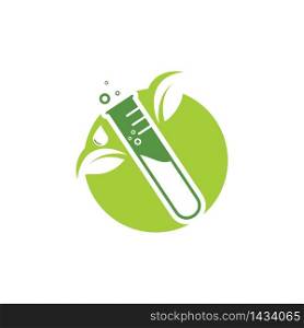 eco herbal laboratory icon logo vector illustration design template