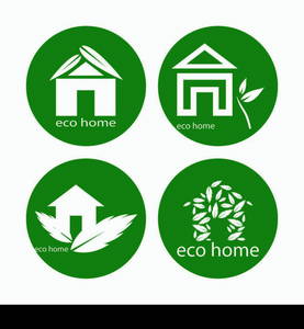 eco home logo vektor template