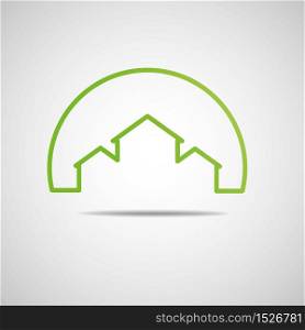 Eco home Real Estate icon. Vector design