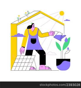 Eco house abstract concept vector illustration. Environmentally low-impact home, ecohome technology, thermal insulation, renewable resources, passive house, waste recycling abstract metaphor.. Eco house abstract concept vector illustration.