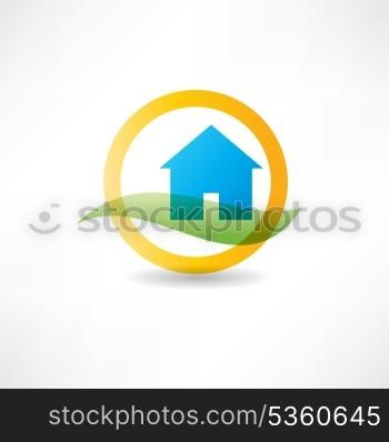 eco house abstraction icon