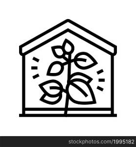eco house building line icon vector. eco house building sign. isolated contour symbol black illustration. eco house building line icon vector illustration