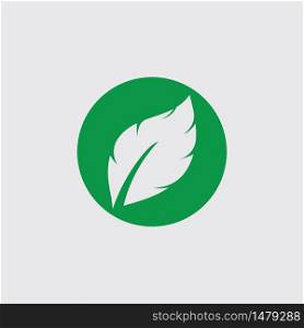 Eco icon green leaf vector illustration