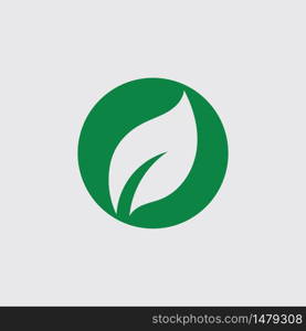 Eco icon green leaf vector illustration