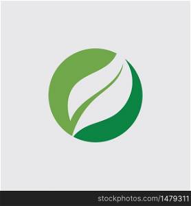 Eco icon green leaf vector illustration