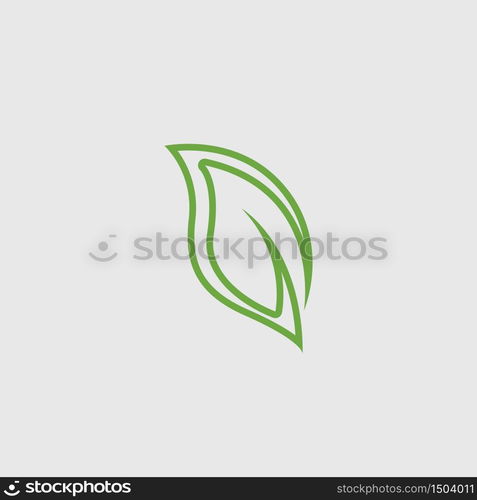 Eco icon green leaf vector illustration