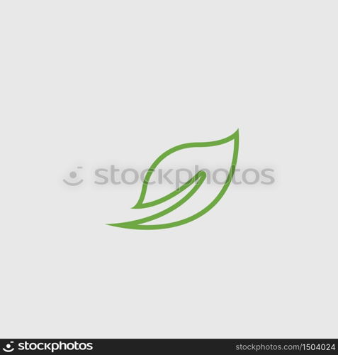 Eco icon green leaf vector illustration