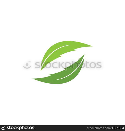 Eco icon green leaf vector illustration isolated.