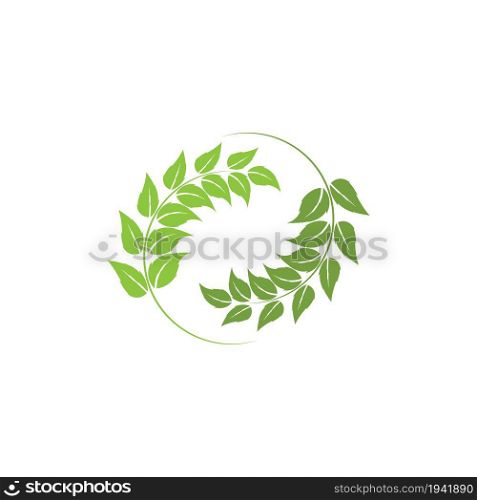 Eco icon green leaf vector illustration isolated. - Vector