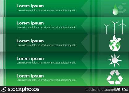 Eco infographic labels design,vector,green