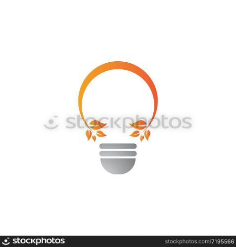 Eco Lamp logo template icon design
