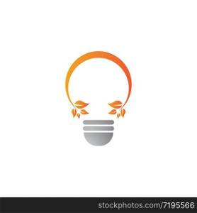 Eco Lamp logo template icon design