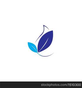 eco leaf and water illustration icon logo vector design