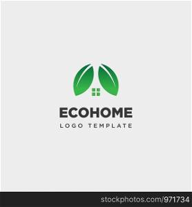 eco leaf home nature simple logo template vector illustration icon element - vector. eco leaf home nature simple logo template vector illustration icon element