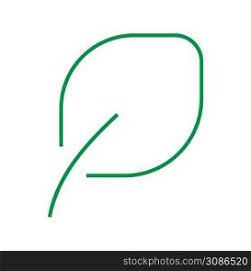 Eco leaf icon. Green leaf of a tree illustration symbol. Sign organic vector.