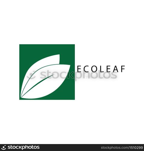 eco leaf illustration icon logo vector design