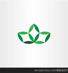 eco leaves symbol logo green sign