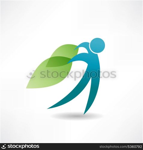 eco man abstraction icon