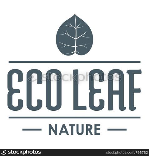 Eco organic logo. Simple illustration of eco organic vector logo for web. Eco organic logo, simple gray style