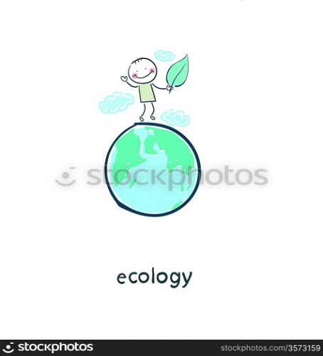 Eco people. Illustration.