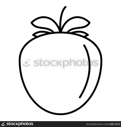 Eco persimmon icon. Outline eco persimmon vector icon for web design isolated on white background. Eco persimmon icon, outline style