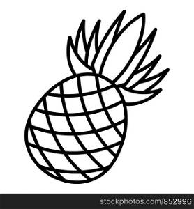 Eco pineapple icon. Outline eco pineapple vector icon for web design isolated on white background. Eco pineapple icon, outline style