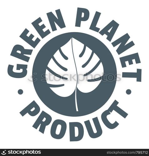 Eco planet logo. Simple illustration of eco planet vector logo for web. Eco planet logo, simple gray style