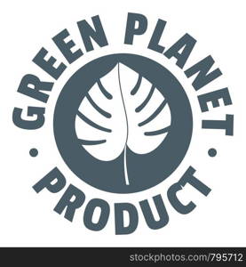 Eco planet logo. Simple illustration of eco planet vector logo for web. Eco planet logo, simple gray style