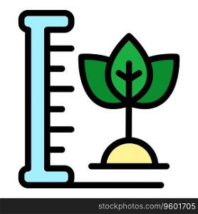 Eco plant icon outline vector. Energy care. Leaf tech color flat. Eco plant icon vector flat