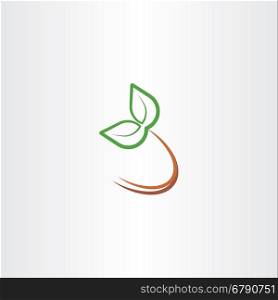 eco plant leaf vector icon design element
