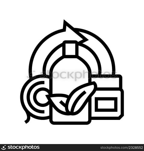 eco plastic line icon vector. eco plastic sign. isolated contour symbol black illustration. eco plastic line icon vector illustration