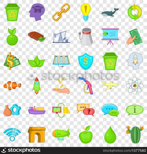 Eco protection icons set. Cartoon style of 36 eco protection vector icons for web for any design. Eco protection icons set, cartoon style