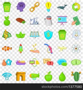 Eco protection icons set. Cartoon style of 36 eco protection vector icons for web for any design. Eco protection icons set, cartoon style