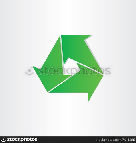 eco recycle symbol green arrows save planet