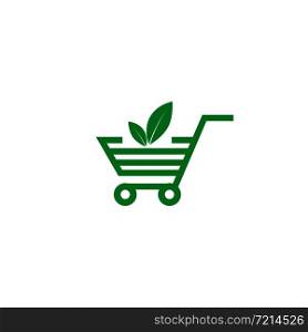 Eco shopping icon symbol simple design. Vector eps10